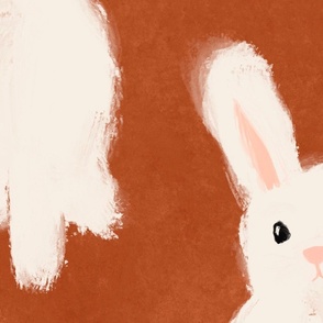 White Bunny Boho - Terracotta - Big scale