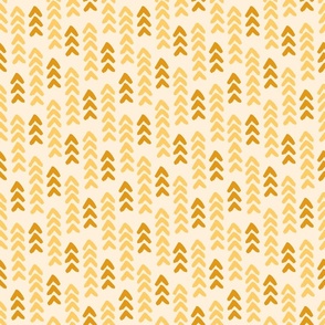 Geometric arrows blender white yellow mustard brown