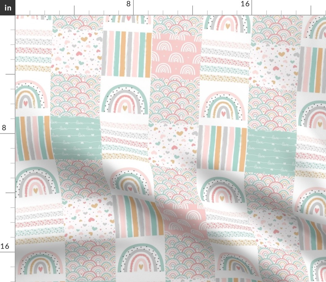 3 Inch Patchwork Boho Rainbow Baby Nursery