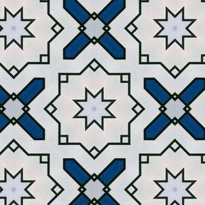 geometric floral seamless pattern