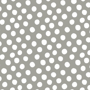 Polka dots with taupe