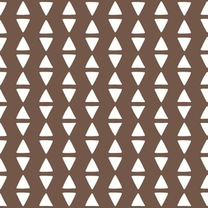 Geometric Triangle Stripes in Dark Brown