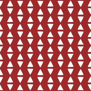 Geometric Triangle Stripes in Red