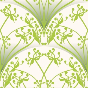 Anya Art Deco Arches in the Lime Cordial Colour way from the Japanese Anemone Collection