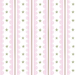 doodle stripes/pink green white