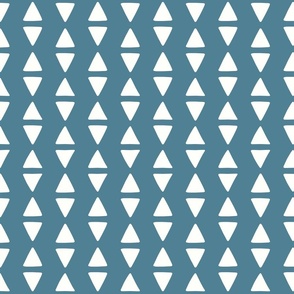 Geometric Triangle Stripes in Teal