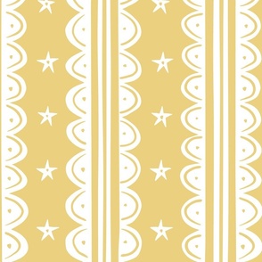 doodle stripes/yellow white/large