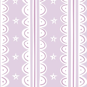 doodle stripes/lilac white/large