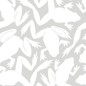 Frogs Forever in Light Grey