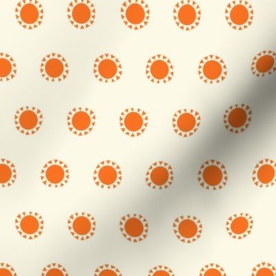 Sunny Polka Dots Orange Off-White - XS