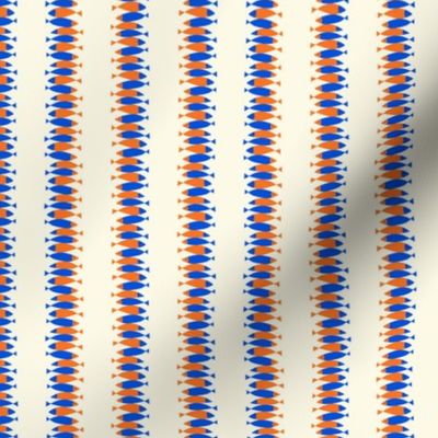 Fish Stripes Orange Blue - XS