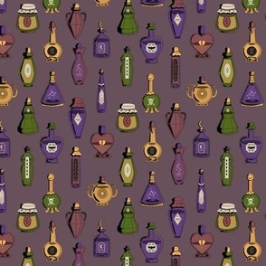 Potions Fabric witchy halloween october apothecary jars 6in