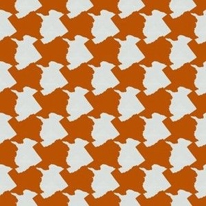 Houndstooth Texas Orange and White