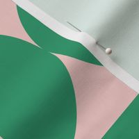 Semicircles - Pink and Green