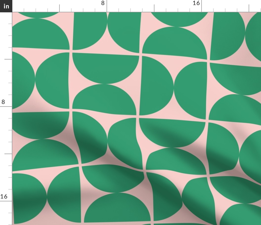 Semicircles - Pink and Green