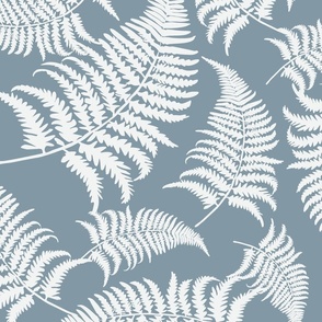 Fern Forest - 3284 jumbo // blue-gray and hazy white