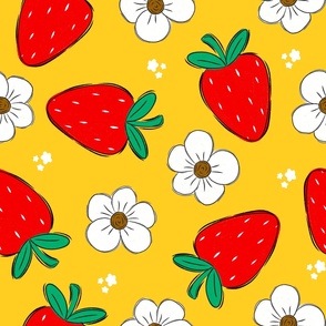 Strawberry and flowers 