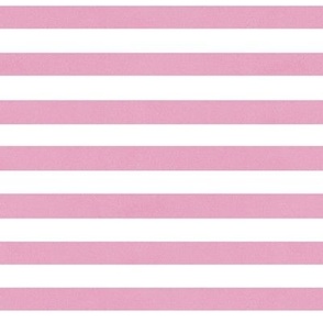 MEDIUM Softly Textured Pink and White Horizontal Stripes 