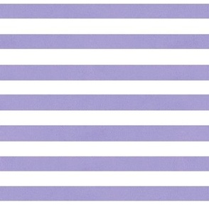 MEDIUM Softly Textured Lavender Violet and White Horizontal Stripes 