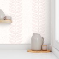 palm leaf stripe/lighter soft pink on light cream/large