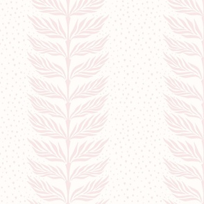 palm leaf stripe/lighter soft pink on light cream/large