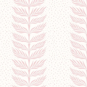 palm leaf stripe/soft pink on light cream/large