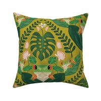 Big Froggy Foliage Fiesta with lots of Green and Yellow Colour and Texture