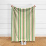 Elegant Stripes: Green and Beige Harmony