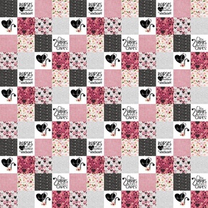 1.5 inch Nurse//Pink - Wholecloth Cheater Quilt