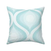 Groovy swirl wallpaper retro aqua white turquoise ombre 12 large wallpaper scale by Pippa Shaw
