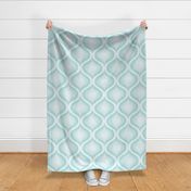 Groovy swirl wallpaper retro aqua white turquoise ombre 12 large wallpaper scale by Pippa Shaw