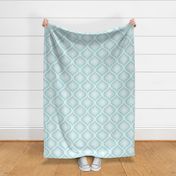 Groovy swirl wallpaper retro aqua white turquoise ombre 8 medium large wallpaper scale by Pippa Shaw