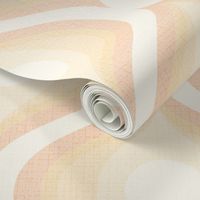 Groovy swirl wallpaper retro peach white apricot ombre 12 large wallpaper scale by Pippa Shaw