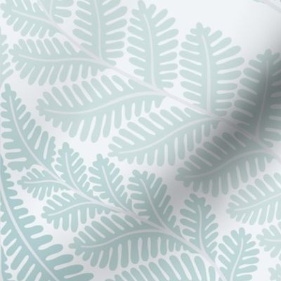 forest fern damask in tonal neutral grey blue jumbo wallpaper scale 24 by Pippa Shaw