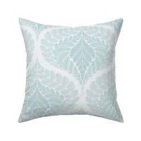 forest fern damask in tonal neutral grey blue large wallpaper scale 12 by Pippa Shaw