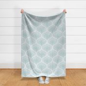 forest fern damask in tonal neutral grey blue large wallpaper scale 12 by Pippa Shaw