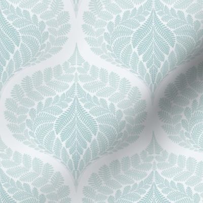 forest fern damask in tonal neutral grey blue medium wallpaper scale 6 by Pippa Shaw