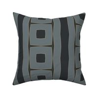 Dark and Moody Stripes and Squares Geometric Print Textured