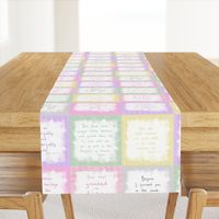 Baby Bible Scriptures cheater quilt 6" blocks - baby girl palette