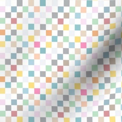 Small vibrant checkerboard / rainbow / bright