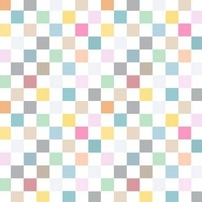 Small vibrant checkerboard / rainbow / bright