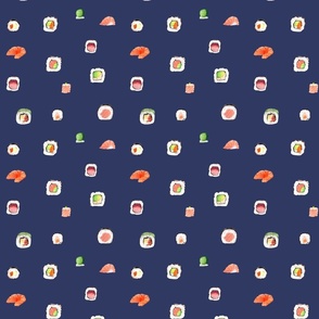 Mini Sushi Dots in blue