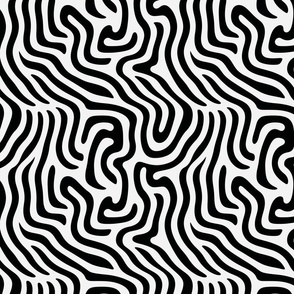 Monochrome Fluidity Abstract Pattern