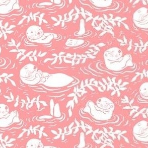 Sea Otters Pink C