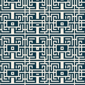 Nautical Geometric Labyrinth Pattern