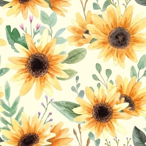 Sunflowers – pastel yellow