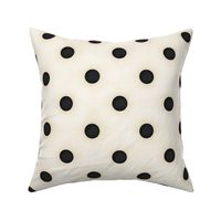 Black and Antique White Polka Dots (medium scale)