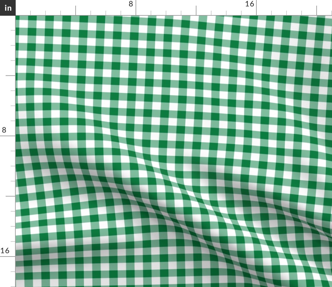 green gingham checkered SMALL