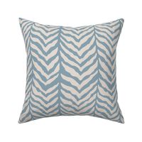 Buffalo Blue And ivory  Herringbone Chevron