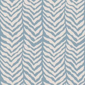 Buffalo Blue And ivory  Herringbone Chevron